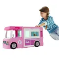 Produktbild: Barbie 3-in-1 Super Abenteuer-Camper mit Zubehör, Pool, umbaubarem Truck, Boots, 60 Camping-Zubehörteilen, Puppe, als Geschenk für Kinder ab 3 Jahren geeignet, GHL93