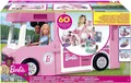 Produktbild: Barbie 3-in-1 Super Abenteuer-Camper GHL93 rosa Fahrzeug Spielset Camper