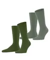 Produktbild: Burlington Herren Socken Everyday Multipack M So Baumwolle einfarbig 2 Paar, Grün Fir Green 7656, 40-46