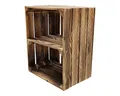 Produktbild: Teramico Holzkiste Geflammte Holzkiste mit Boden Kurz 50 x 40 x 30cm, Aufbewahrungsbox