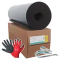 Produktbild: Armacell Armaflex original AF Kautschuk Platten selbstklebend + rote Handschuhe + Scorprotect® Schlüsselband (Schwarz, Isolierstärke 19 mm, 1000 x 6000 mm)