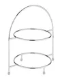 Produktbild: APS 33219 Serviergestell, für 2 Teller max. Ø 27 cm, innerer Ring Ø 18 cm, Metall hartverchromt