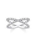 Produktbild: Thomas Sabo Ring Kugeln mit weißen Steinen silber 925 Sterling Silber TR2318-051-14-54