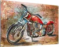 Produktbild: Kobolo Wandbild Wanddeko Metallbild 3D-Bild - BIKE - Metall - 108x72 cm