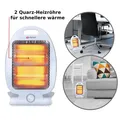 Produktbild: Heizstrahler Infrarot Strahler Quarzstrahler Kompakt Tragbar 2 Heizstufen 800W