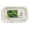 Produktbild: Papstar Einweg Pappschalen Serie Pure eckig weiß 15 x 23 cm 100 Stück