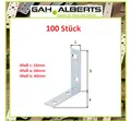 Produktbild: 100 STÜCK GAH Stahl send verzinkt Holzwinkel / Stuhlwinkel 60 x 60 x 16 x 1,75mm