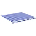 Produktbild: vidaXL Markisenbespannung Blau und Weiß 4x3,5 m