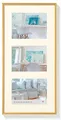Produktbild: walther design Bilderrahmen gold 3X 15x20 cm Galerie mit Passepartout, New Lifestyle Kunststoffrahmen KV320G