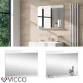 Produktbild: Badezimmerspiegel Izan Weiß Hochglanz 80 x 62 cm mit Regal Vicco