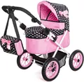 Produktbild: Bayer Puppenwagen Trendy, pink/schwarz, mit Wickeltasche
