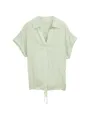 Produktbild: TOM TAILOR Blusenshirt Gestreiftes Kurzarmhemd mit Knöpfen und Schnürung Shirts/Blouses
