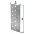 Produktbild: Alberts Lochplatte 200 x 60 mm, sendzimirverzinkt, 1 Stck (Lochplatte) (33195 5)
