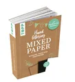 Produktbild: Handlettering Mixed Paper Block - Schwarz, Weiß, Kraftpapier - A6: 75 Feste Papiere zum Lettern (DIN A6, 220 g/m²), je 25x Weiß, Schwarz und Kraftpapier, mit Handlettering-Grundkurs und Inspirationen