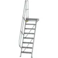 Produktbild: Günzburger Steigtechnik - Treppe Mit Plattform 60° Stufenbreite 600 Mm 8 Stufen Aluminium Geriffelt - 600368