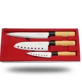 Produktbild: EXTREM SCHARFES ASIA MESSER SET AUS ROBUSTEM EDELSTAHL | DESIGN LUXUS MESSERSET