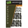 Produktbild: Fox Naturals Size 7 Lead Clips & Pegs - 10 Leadclips, Angelzubehör zum Karpfenfischen, Bleiclips