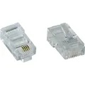 Produktbild: InLine 100er Pack Modularstecker 8P4C RJ45 zum Crimpen auf Flachkabel (ISDN) (73098L)