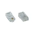 Produktbild: InLine 73098L 100er Pack Modularstecker 8P4C RJ45 zum Crimpen auf Flachkabel (ISDN)