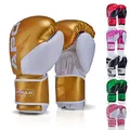 Produktbild: Apollo Boxhandschuhe Männer aus PU Leder | Thai Boxhandschuhe Damen und Herren | für Boxsack, Training, Sparring, Fitness, MMA Handschuhe | Kickbox Handschuhe | Boxing Gloves 12/14/16oz.