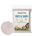 Produktbild: AquaOne Aquarium Kies Sand 5 kg I Bodengrund hell schwarz bunt fein mittel grob I Aquariumkies Premium Qualität I Quarzsand Aquariumkies Deko Aquascaping Körnung (hell 0,8-1,2mm)