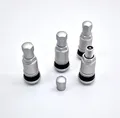 Produktbild: NAAA 4X Aluventile PKW Silver Silber Matt Metallventil 11,3mm Leicht Felgenventile