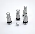 Produktbild: 4x Aluventile PKW Silver Silber Matt Metallventil 11,3mm Leicht Felgenventile
