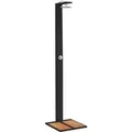 Produktbild: vidaXL Gartendusche Schwarz 50x55x224 cm Poly Rattan und Akazienholz 368206