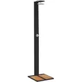 Produktbild: Gartendusche Schwarz 50x55x224 Cm Poly Rattan Und Akazienholz Vidaxl
