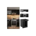 Produktbild: Vicco Küchenzeile R-Line Solid Anthrazit Schwarz 200 cm modern Küchenschränke Küchenmöbel