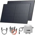 Produktbild: SOLARWAY Balkonkraftwerk 1000 Watt EcoFlow 600/800W Solaranlage Steckerfertig Komplettset Stockschrauben Halterung