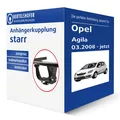 Produktbild: Auto Hak Anhängerkupplung starr für OPEL Agila Typ B H08 AHK
