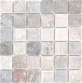 Produktbild: Quarzit Naturstein Mosaik Fliese beige grau Wand Boden Dusche Küchenrückwand Fliesenspiegel - MOS36-0204