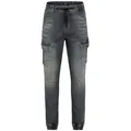 Produktbild: SUBLEVEL Regular-fit-Jeans Jogging Jeans mit Seitentaschen und Kordelzug Jogger Jeans Pant grau 32
