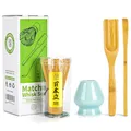 Produktbild: TEANAGOO Matcha Set| MatchaBesen| matcha zubehör,Matcha Schneebesen (Chasen), Bambusschaufel (Chashaku), Teelöffel, blauer Celadon-Besenhalter,TG-I2, Das perfekte Set für die Zubereitung einer