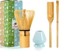 Produktbild: TEANAGOO Matcha Set| Schneebesen (Chasen) Bambusschaufel (Chashaku) Celadon-blau