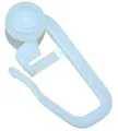 Produktbild: TOP Gardinenröllchen / Gardinenhaken / Universalrolle mit Faltenlegehaken WEISS