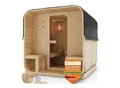 Produktbild: Artsauna Fasssauna Nolvik XXL - 6 Personen, mit 8 kW Ofen & Zubehör für Garten, Cube Design