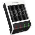 Produktbild: Ansmann Akku Ladegerät inkl. 4x AA Akkus 2850mAh, intelligente Ladung - Weiß