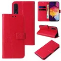 Produktbild: Handy Tasche für Samsung Galaxy A50 Handyhülle Blumen Buch Klapp Case Cover Rot