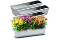 Produktbild: BigDean Blumenkasten 4x Pflanzkasten f. Europalette Metall verzinkt 38x12,5x9cm Blumentopf (4 St)
