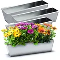 Produktbild: 4x Blumenkasten für Europalette Balkonkasten Einsatz Pflanzkasten verzinkt 38cm