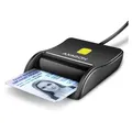 Produktbild: Axagon CRE-SM3N Smart Card FlatReader Kartenleser, USB 2.0, 1,3 m, Schwarz, 57 g
