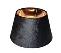 Produktbild: Designer-Lampenschirm-Samt-Schwarz-Coal Dust-rund-konische Form Ø 25cm innen Kupfer