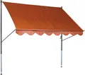 Produktbild: Angerer Klemmmarkise Standard mit Handkurbel, Terrasse/Balkon, Montage ohne Bohren, Made in Germany, Kunststoff-Bezug, UV-beständig, höhenverstellbar, wasserabweisend, 300 cm Terra
