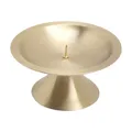 Produktbild: Scheibenleuchter Ø11cm Messing Gold Kerzenleuchter Matt Altarleuchter mit Dorn