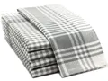 Produktbild: ZOLLNER 5er Set Geschirrtücher - Baumwolle in 50x70 cm - saugstarke und robuste Küchentücher - waschbar bis 60°C – in grau weiß kariert - Gastronomiequalität - Oeko Tex® Zertifiziert