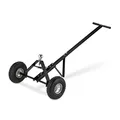 Produktbild: Relaxdays Rangierhilfe, Anhänger & Wohnwagen, HxBxT: 48x137x72 cm, Luftreifen, bis 250 kg, Kugelkupplung, Stahl, schwarz