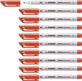 Produktbild: STABILO - Folienstift - OHPen universal - wasserlöslich medium - 10er Pack - rot