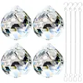 Produktbild: 4Stücke 50mm Kristallkugel Prisma Anhänger Glas Kronleuchter Hängende Anhänge...